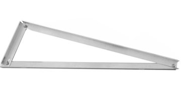 Hliníkový montážny trojuholník 15 stupňov - horizontálna montáž (súprava s 3 skrutkami a 3 maticami