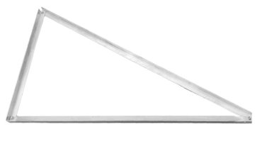 Hliníkový montážny trojuholník 30 stupňov - horizontálna montáž (súprava s 3 skrutkami a 3 maticami